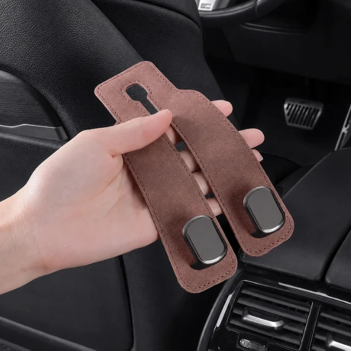 🌟Nur heute: BIS ZU 47 % RABATT😍  Luxus-Doppelhaken für Auto-Kopfstützen – Mehr Ordnung & Stil im Auto! 🚗✨