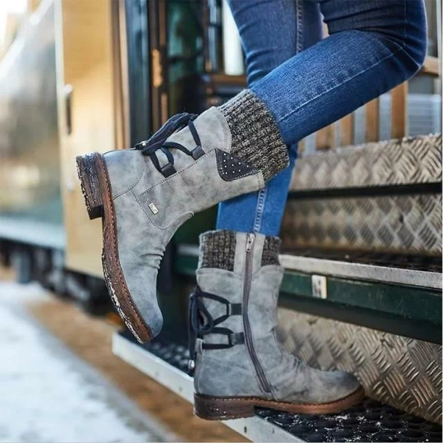 🔥 LETZTER TAG – 49 % RABATT 🔥 Damen Winterstiefel mit orthopädischer Unterstützung, Schleifendetail & warmer Wollfütterung