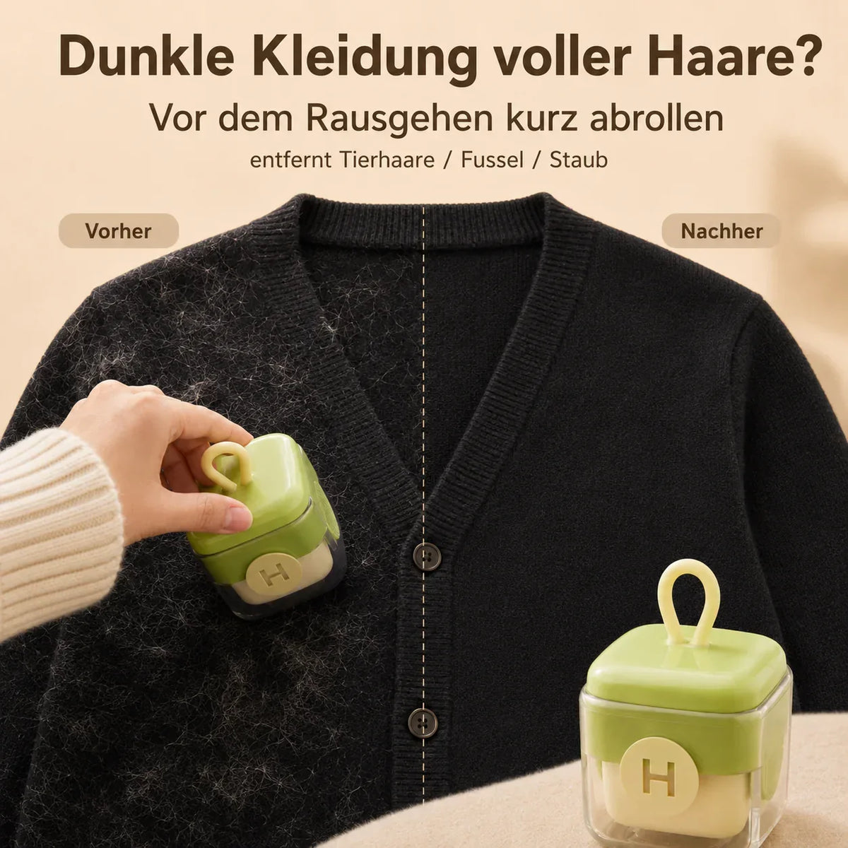 Waschbarer Mini-Fusselroller – Produktbild 2
