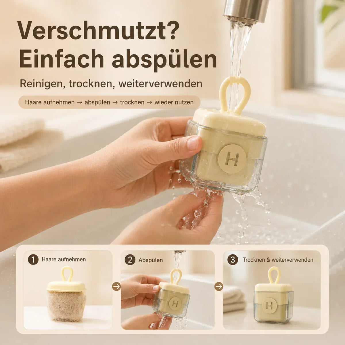 Waschbarer Mini-Fusselroller – Produktbild 3