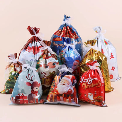 30-bag Christmas gift bag set with 10-design assortment B